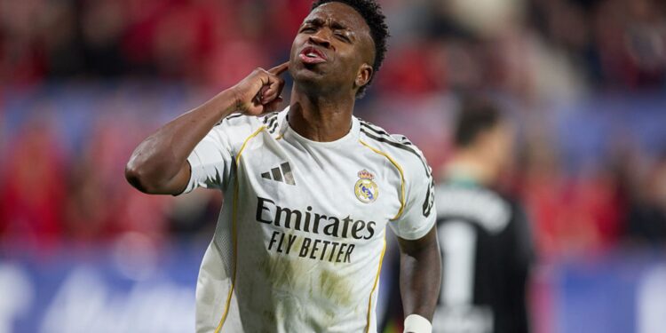 Vini Jr durante jogo de La Liga