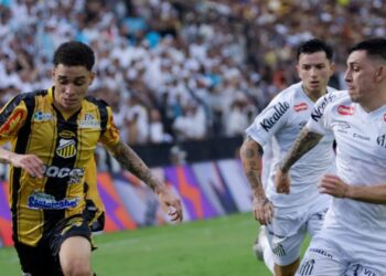 Santos e Novorizontino em ação no Paulistão