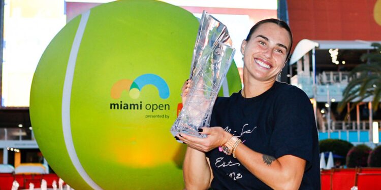 Sabalenka faturou o Sunshine Double, após o título do Miami Open