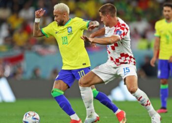 Neymar marcou o único gol da Seleção Brasileira no último duelo contra a Croácia