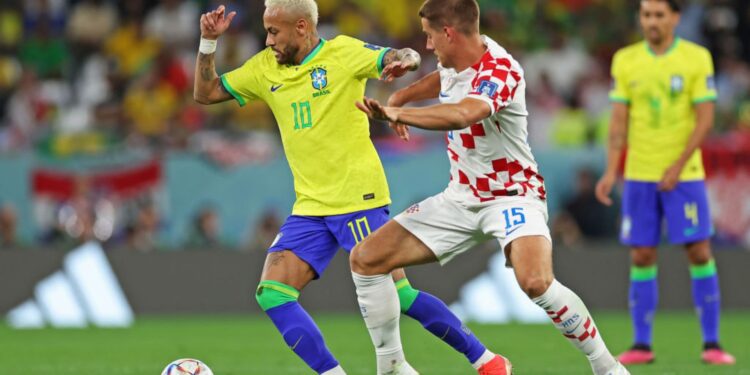 Neymar marcou o único gol da Seleção Brasileira no último duelo contra a Croácia