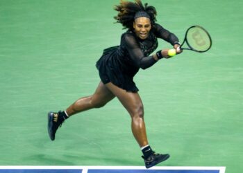 Serena Williams em ação em 2022