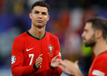 Cristiano Ronaldo durante jogo de Portugal