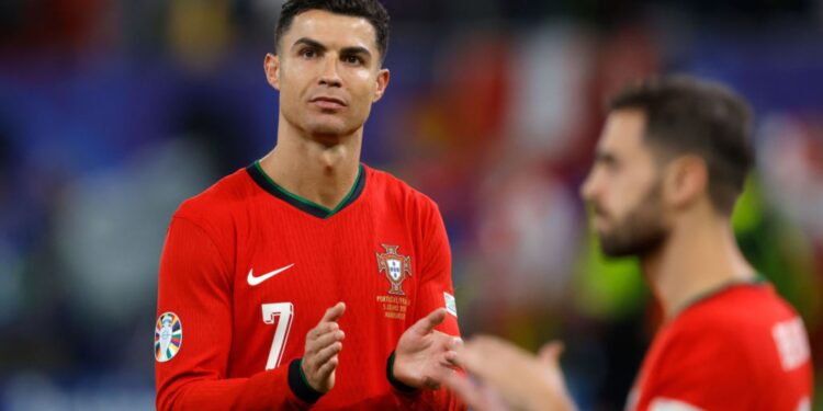 Cristiano Ronaldo durante jogo de Portugal