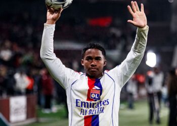Endrick em ação pelo Lyon
