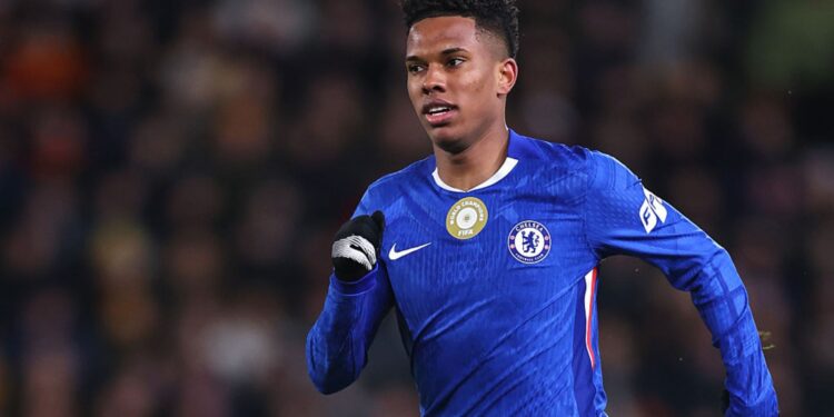 Estêvão durante jogo do Chelsea