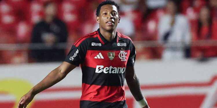 Gonzalo Plata em jogo do Flamengo