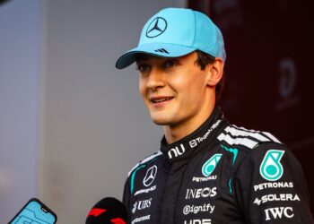George Russell em entrevista logo após o treino no GP da China