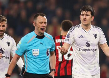 Lance do jogo entre Bournemouth e Manchester United