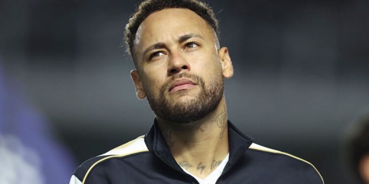 Neymar antes de jogo do Santos
