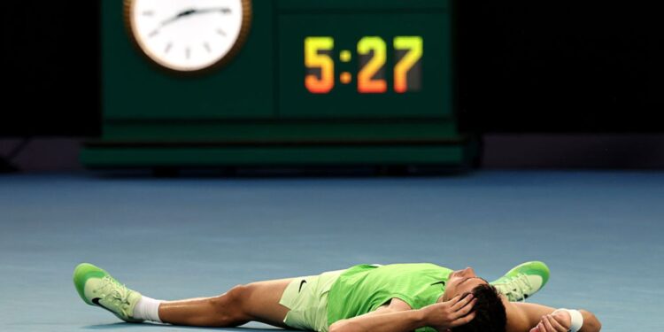 Alcaraz após jogo contra Zverev