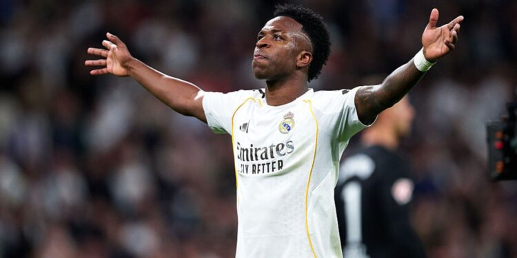 Vini Jr em jogo do Real Madrid