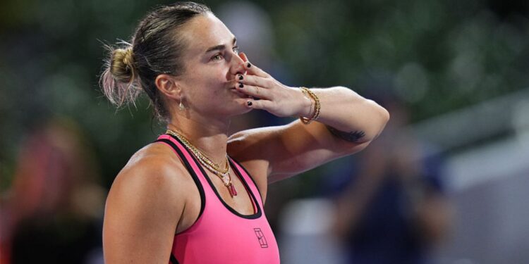 Sabalenka durante participação no Miami Open