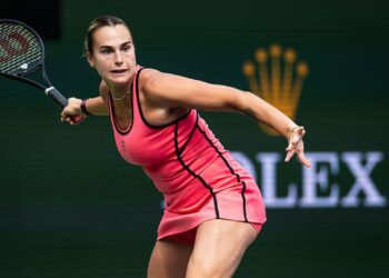 Aryna Sabalenka durante jogo em Indian Wells