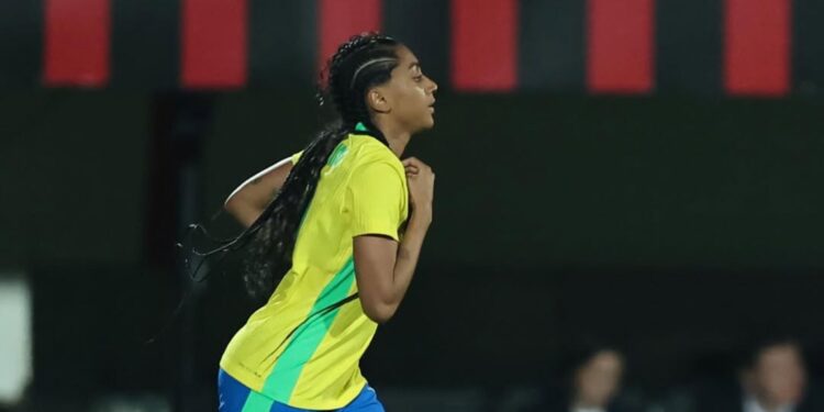 Lance de jogo da Seleção feminina