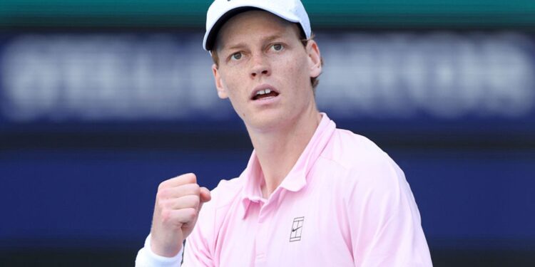 Sinner em ação no Miami Open