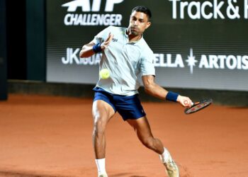 Thiago Monteiro durante participação no LA Open