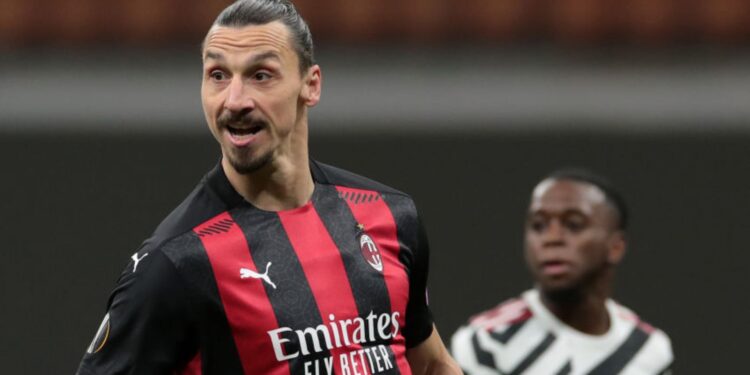 Ibrahimović durante jogo do Milan