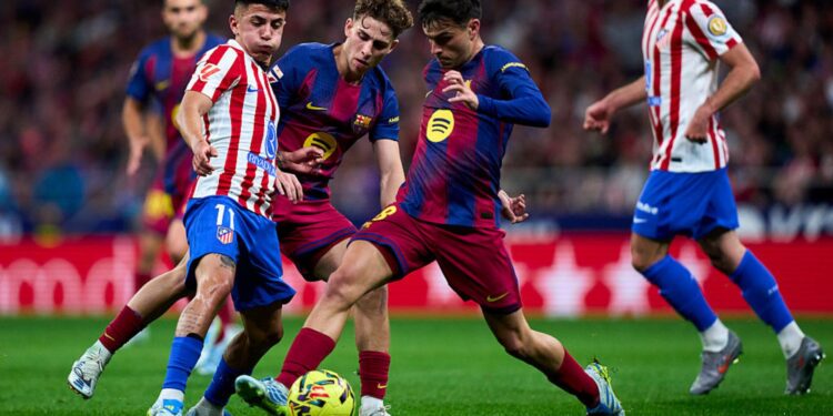 O clássico entre Barcelona e Atlético de Madrid terminou empatado em 1 a 1