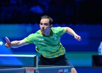 Hugo Calderano foi eliminado na semifinal da Copa do Mundo pelo chinês Wang Chuqin