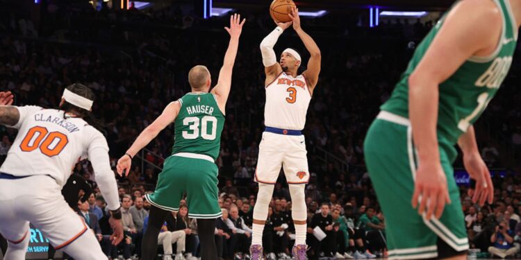 Josh Hart foi o destaque da vitória dos Knicks sobre os Celtics