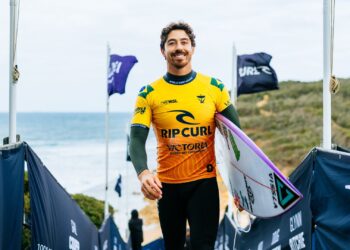 Yago Dora ficou com o vice na etapa de Bells Beach