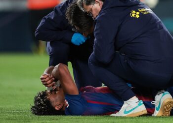 Lamine Yamal marcou o gol da vitória do Barcelona sobre o Celta, mas se machucou