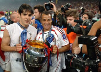 Kaká e Cafu conquistaram a Champions League com o Milan em 2007