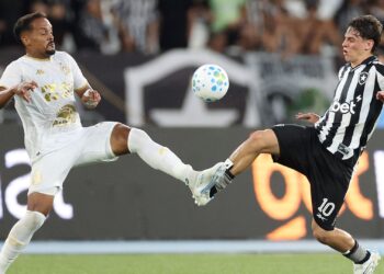 Lance do jogo entre Botafogo e Chapecoense