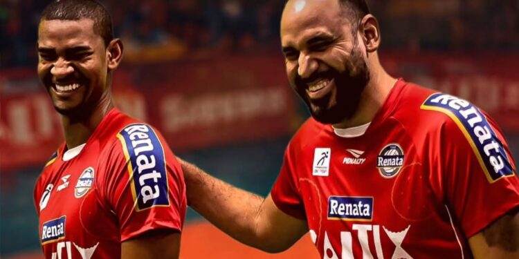 Atletas do Campina com uniforme especial