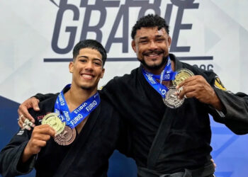 João Victor Venturi e Willian Cardoso fecharam o pódio do absoluto faixa-preta – Foto: divulgação