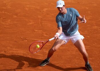 João Fonseca durante jogo em Monte Carlo