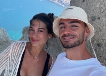 Juan Iglesias, jogador de La Liga, e sua esposa