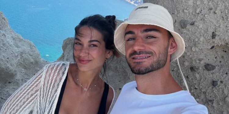 Juan Iglesias, jogador de La Liga, e sua esposa