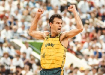 Oscar Schmidt em jogo da Seleção Brasileira