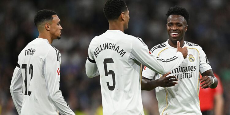 Jogadores do Real Madrid comemorando