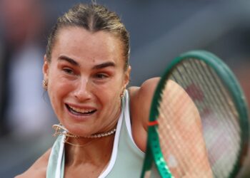 Sabalenka em ação no WTA de Madrid