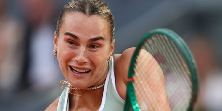 Sabalenka em ação no WTA de Madrid