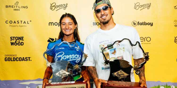 Medina e Luana Silva celebram a conquista da Tríplice Coroa Australiana
