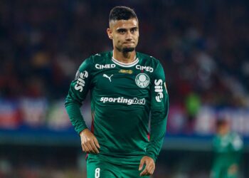 Andreas Pereira durante jogo do Palmeiras
