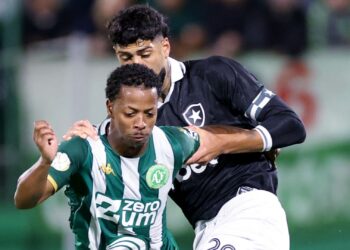 Lance do jogo entre Chapecoense e Botafogo