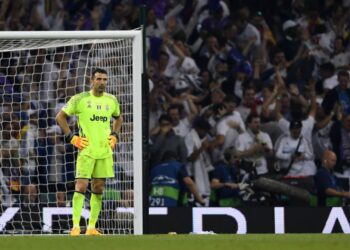 Buffon durante jogo da Juventus