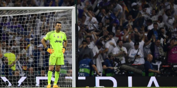 Buffon durante jogo da Juventus
