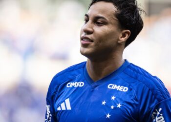Kaio Jorge comemorando gol do Cruzeiro