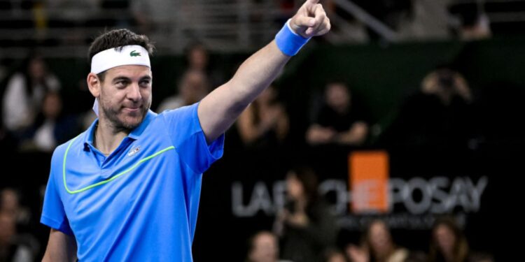 Del Potro durante jogo de tênis