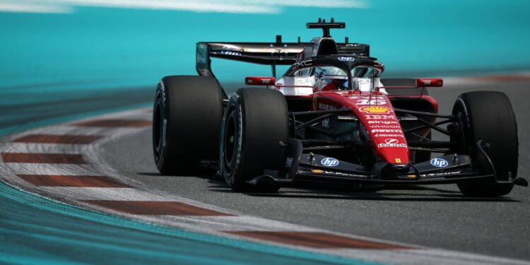 Carro de Charles Leclerc no GP de Miami de F1