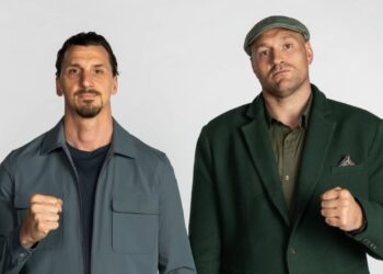Ibrahimovic ao lado de Tyson Fury
