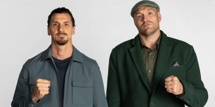 Ibrahimovic ao lado de Tyson Fury
