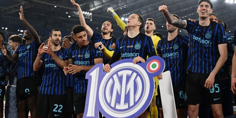 Jogadores da Inter de Milão comemorando