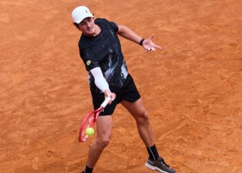 João Fonseca durante treino em Roma